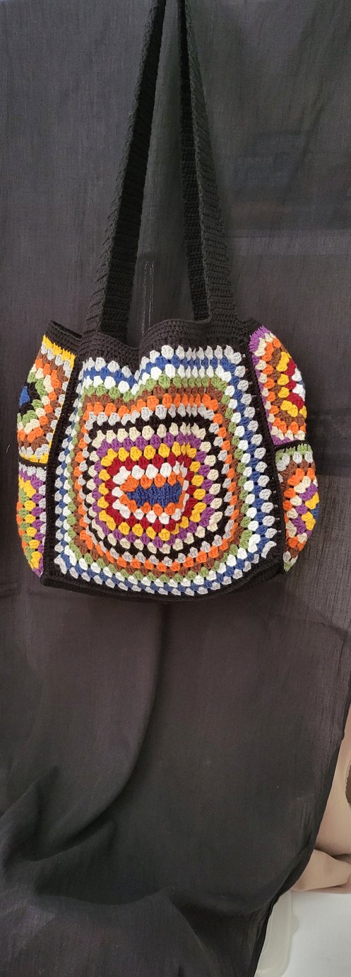 El örgüsü kadın çantası - Görsel 4