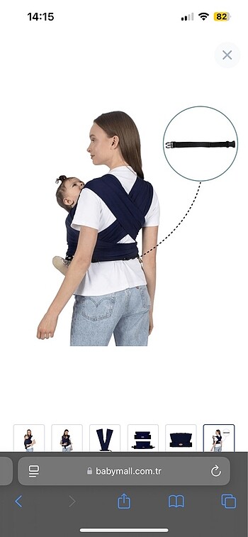 Sevi bebe Bel destekli sling - Görsel 6