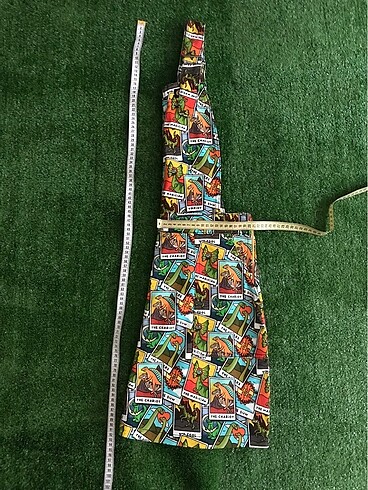 American Vintage dinozor desenli etek salopet