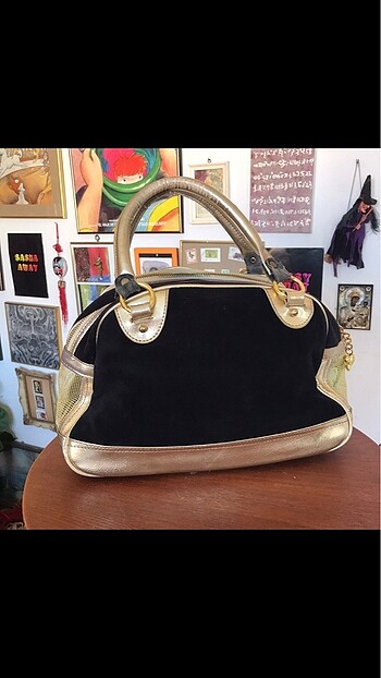 Beden siyah Renk orjinal juicy couture çanta