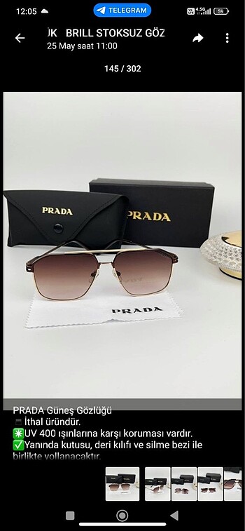 Prada güneş gözlüğü