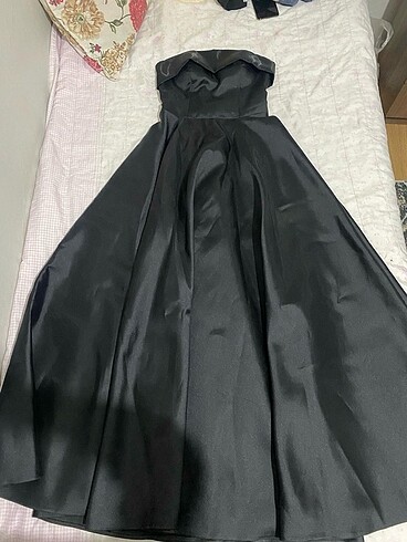 xs Beden siyah Renk Kadın prenses model abiye