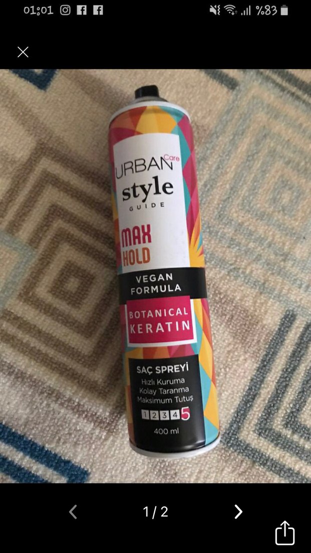 Urban Style Maksimum Tutucu Bitkisel Keratin Saç Spreyi - Görsel 2