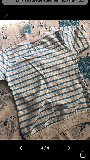 s Beden Çizgili sweatshirt
