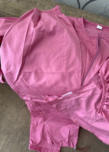 Pembe Fermuarlı M beden yüzücü eşofmanı - Görsel 3