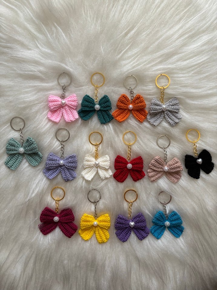 İncili  Fiyonk  Anahtarlıklar adet 21 tl - Görsel 3