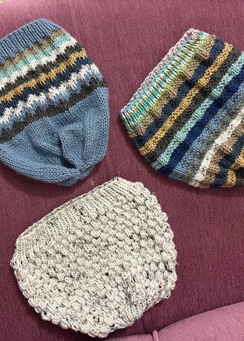 Kadın erkek Çok Renkli Örgü Bere Seti 350 tl - Görsel 3