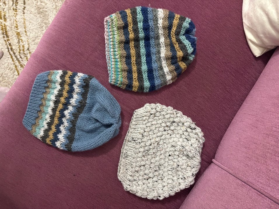 Kadın erkek Çok Renkli Örgü Bere Seti 350 tl - Görsel 4