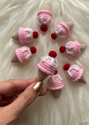 Renkli  dondurma anahtarlıklar adet 22 tl - Görsel 2