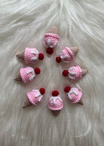 Renkli  dondurma anahtarlıklar adet 22 tl - Görsel 8