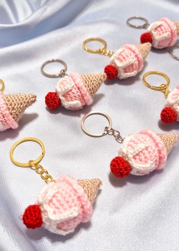 Renkli  dondurma anahtarlıklar adet 22 tl - Görsel 3