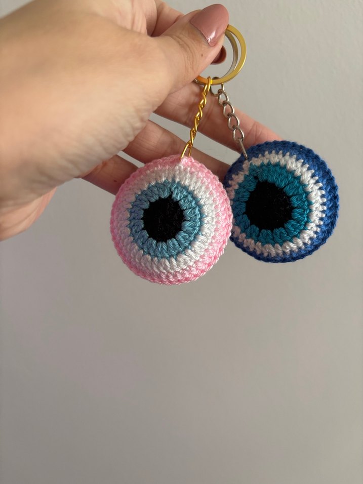 Renkli nazar boncuğu Bohem  Anahtarlık adet 27 tl - Görsel 3