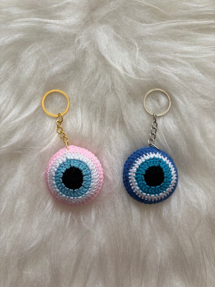 Renkli nazar boncuğu Bohem  Anahtarlık adet 27 tl - Görsel 2