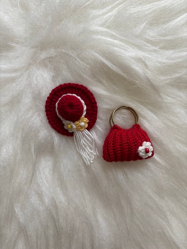 Renkli Örgü Bohem Anahtarlık Seti 50 tl - Görsel 2