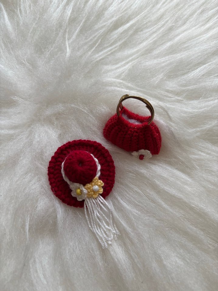 Renkli Örgü Bohem Anahtarlık Seti 50 tl - Görsel 3