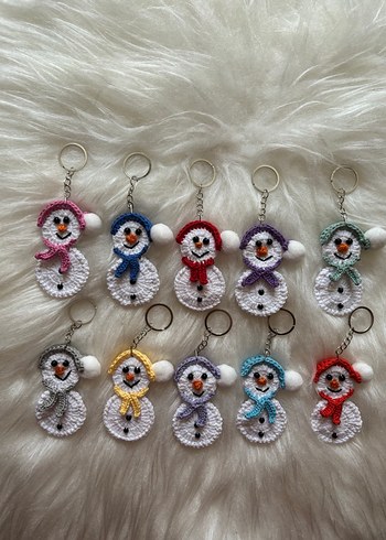 Renkli Boncuklu Kardan Adam Anahtarlıklar adet 32 tl - Görsel 10