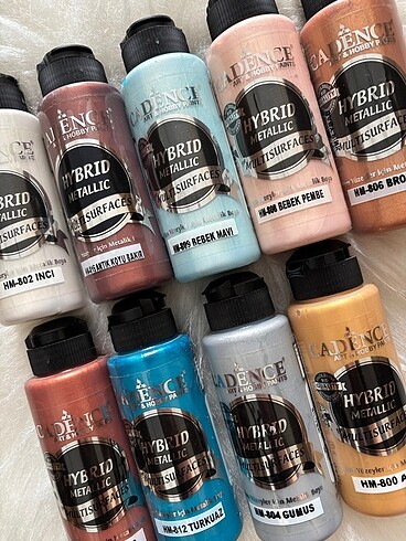  Beden Cadence metalik 120 ml boyalar adet 80 tl
