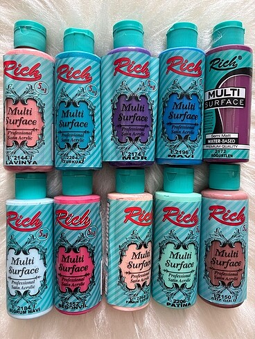  Rich 120 ml boyalar adet 65 tl