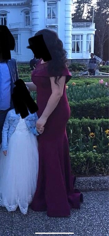 44 Beden mor Renk Mor balık abiye