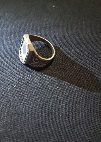 gümüş renk Vintage Erkek Yüzük - Görsel 4