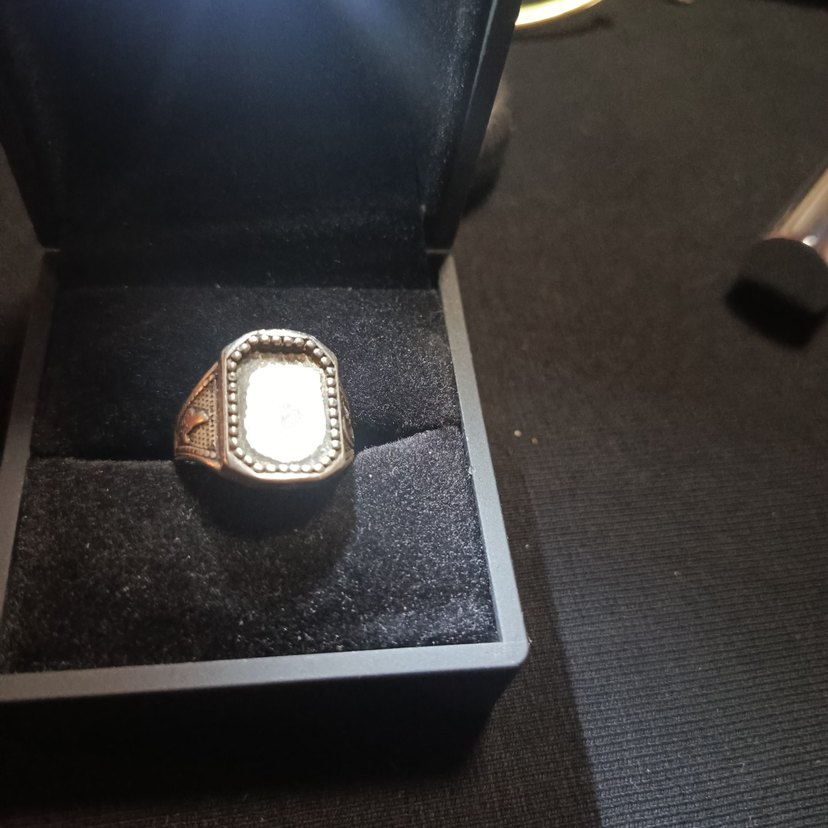 gümüş renk Vintage Erkek Yüzük - Görsel 3