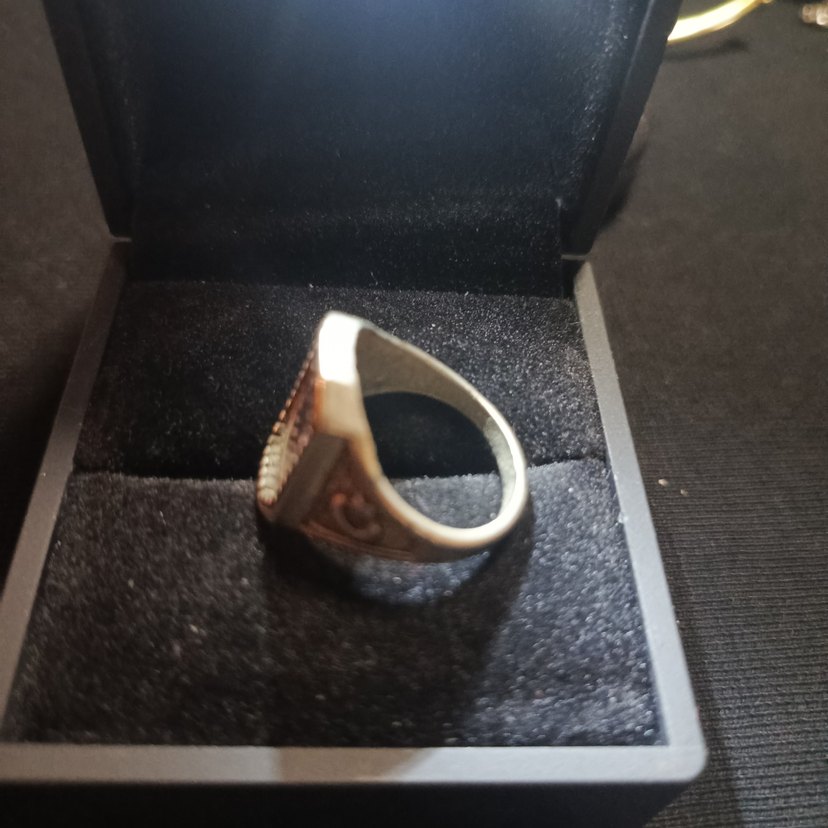 gümüş renk Vintage Erkek Yüzük - Görsel 2