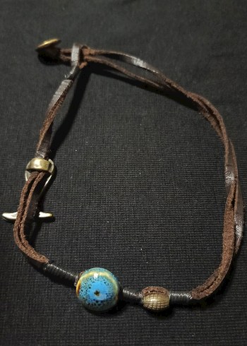 Turkuaz Mini Yılan Desenli Bohem Kadın Kolye - Görsel 4