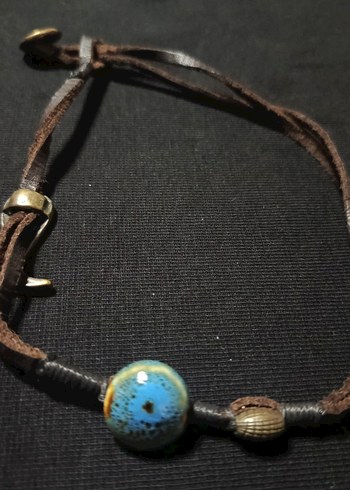 Turkuaz Mini Yılan Desenli Bohem Kadın Kolye - Görsel 3