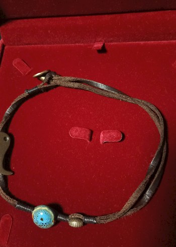 Turkuaz Mini Yılan Desenli Bohem Kadın Kolye - Görsel 5