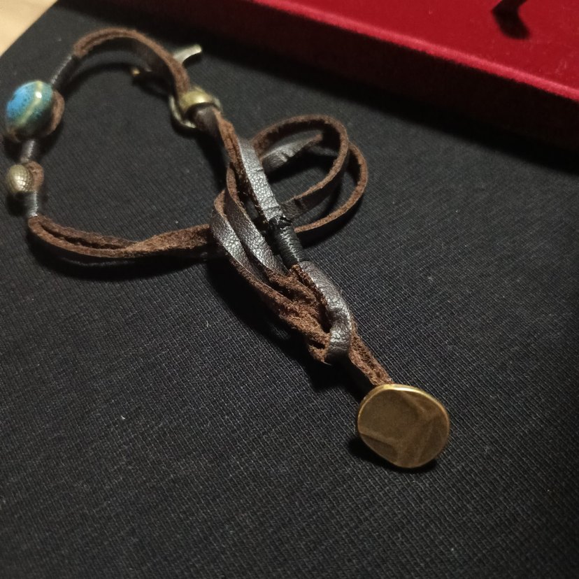 Turkuaz Mini Yılan Desenli Bohem Kadın Kolye - Görsel 2