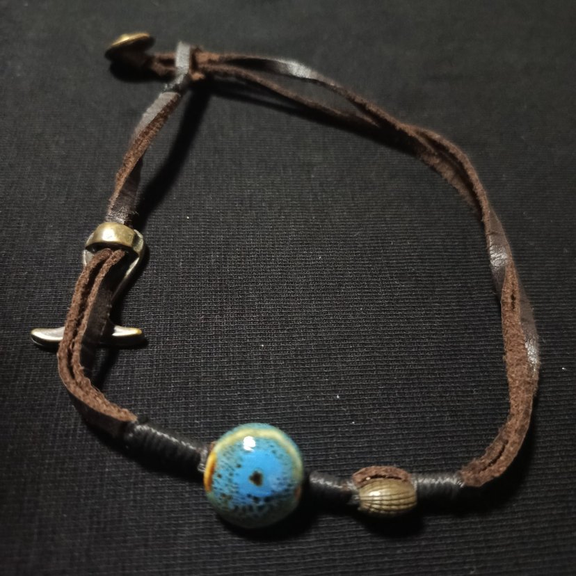 Turkuaz Mini Yılan Desenli Bohem Kadın Kolye - Görsel 3