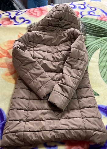 Kahverengi Kapüşonlu Kadın Kış Montu - Görsel 6