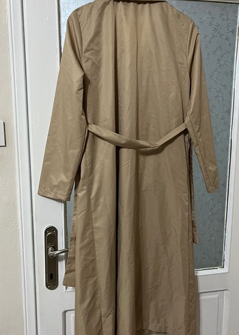 Bej  Kemerli Kadın Trençkot - Görsel 7