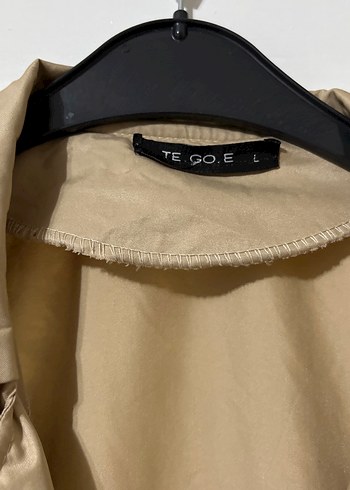 Bej  Kemerli Kadın Trençkot - Görsel 6