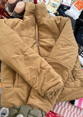 Kahverengi Fermuarlı Kadın mont - Görsel 3