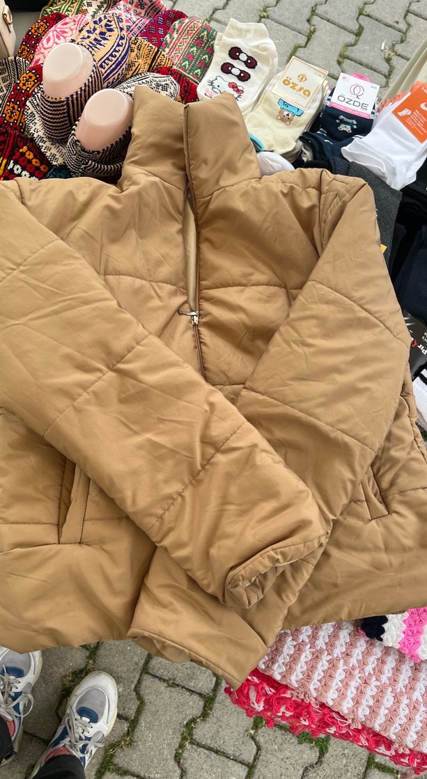 Kahverengi Fermuarlı Kadın mont - Görsel 2