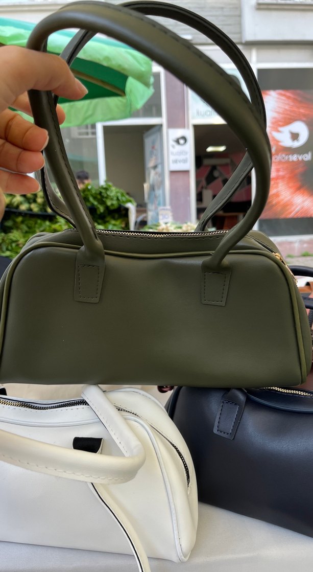 Beyaz sade  Desenli Kadın Çanta - Görsel 5