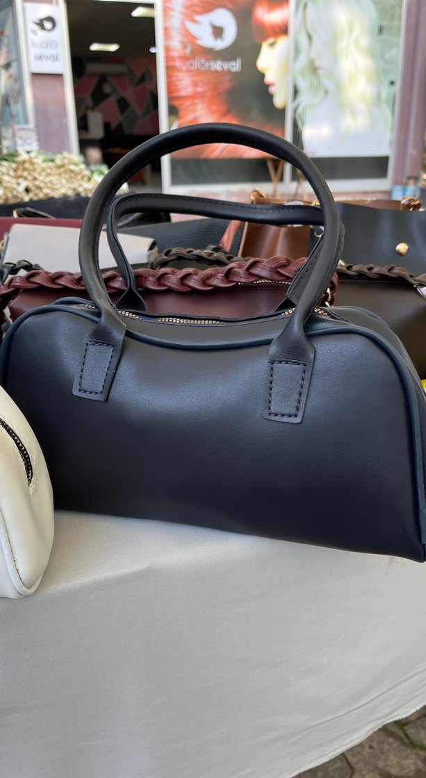 Beyaz sade  Desenli Kadın Çanta - Görsel 4