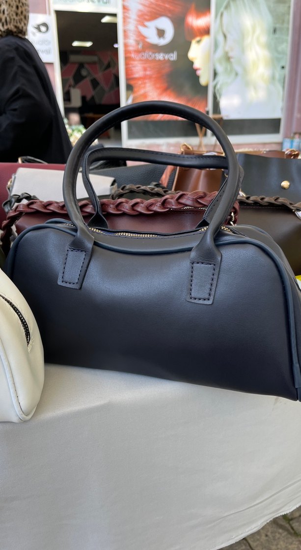 Beyaz sade  Desenli Kadın Çanta - Görsel 3