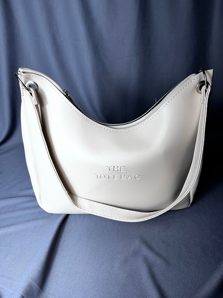 Beyaz Deri Kadın Çanta - Görsel 5