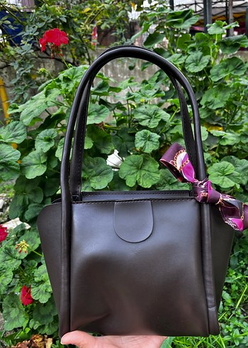 Bordo Kadın Deri Tokalı Çanta - Görsel 11