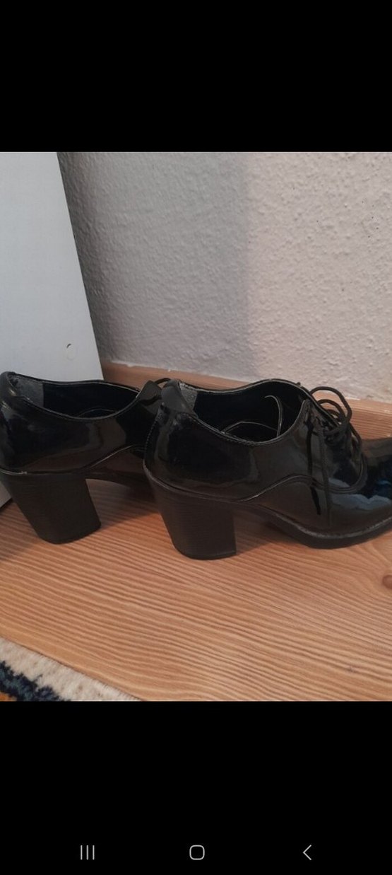 Kadın Siyah Rugan Stiletto Topuklu Klasik Ayakkabı - Görsel 3