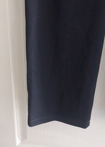 Düğmeli lacivert Kadın Kumaş Pantolon - Görsel 4