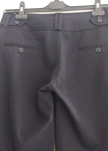 Düğmeli lacivert Kadın Kumaş Pantolon - Görsel 8