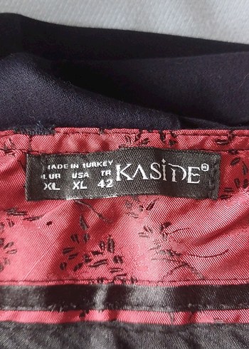 Düğmeli lacivert Kadın Kumaş Pantolon - Görsel 10