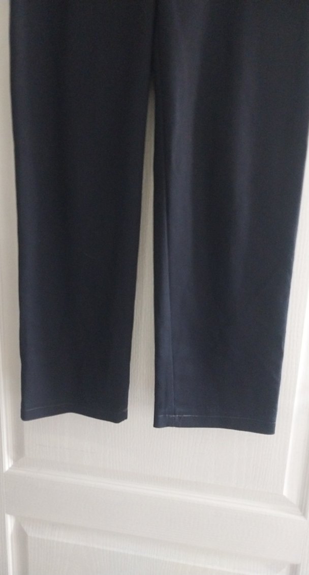 Düğmeli lacivert Kadın Kumaş Pantolon - Görsel 2