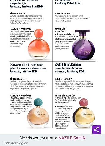 Avon far away parfümleri koku özellikleri 