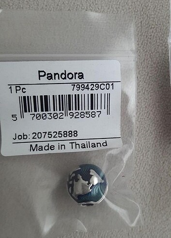 Beden mavi Renk Mavi Dünya Klips Charm SIFIR Orjinal Pandora