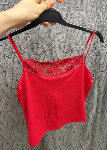 Kırmızı Dantel Detaylı Mini Bustiyer - Görsel 2