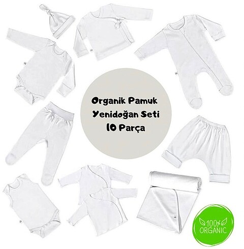 KIZ ERKEK BEBEK ORGANİK HASTANE ÇIKIŞ SETİ SON ADETLER